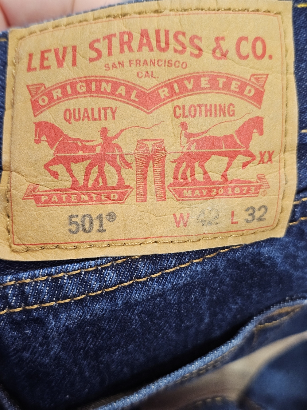 Levi's 501® Straight Men’s Dark Blue Denim Jeans